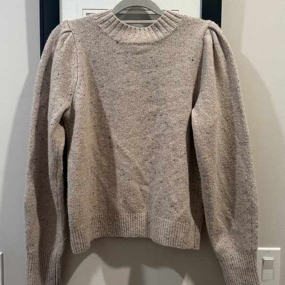 Faherty Boone Wool Women's Cream Sweater M - Picture 9 of 9